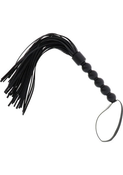 Beste vandaag nog: Short Beaded Flogger Whip by Hidden Desire - bij Happytoys Sexshop: Toys for Feeling Happy & Easy 😊 - Default Title - 16896 - BLACK