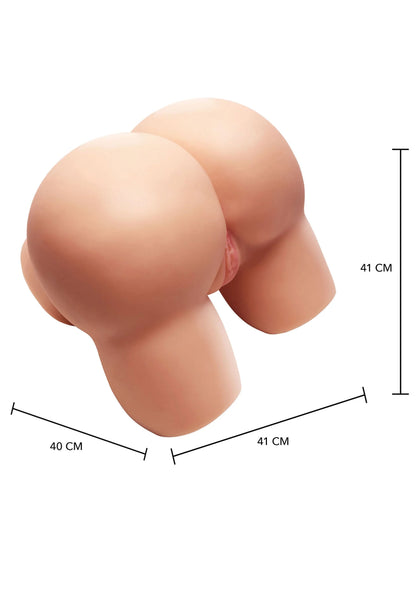 Realistische seksspeelgoedbil met afmetingen 40 cm en 41 cm, lichtbruine kleur