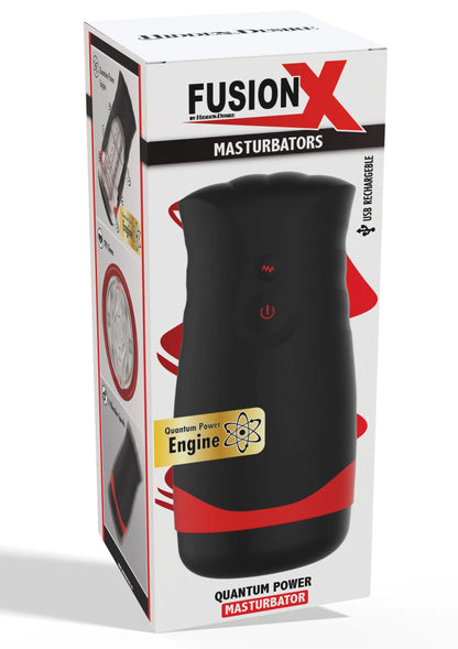 Fusion X Quantum Power-masturbator, zwarte behuizing met rode band