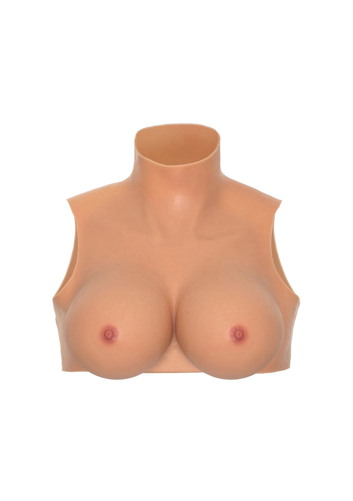 Wearable borstcrop-top met hoge hals en open armsgaten, vooraanzicht