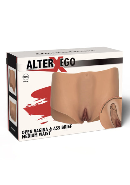 Alter Ego open-kruis slips, beige, in verpakking