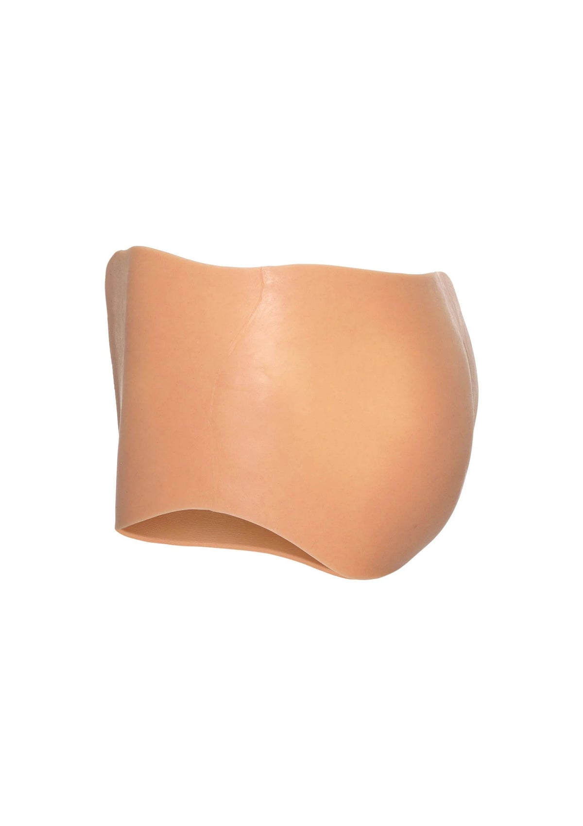 Beige open-kruis slips, zijkant met ronde uitsnede