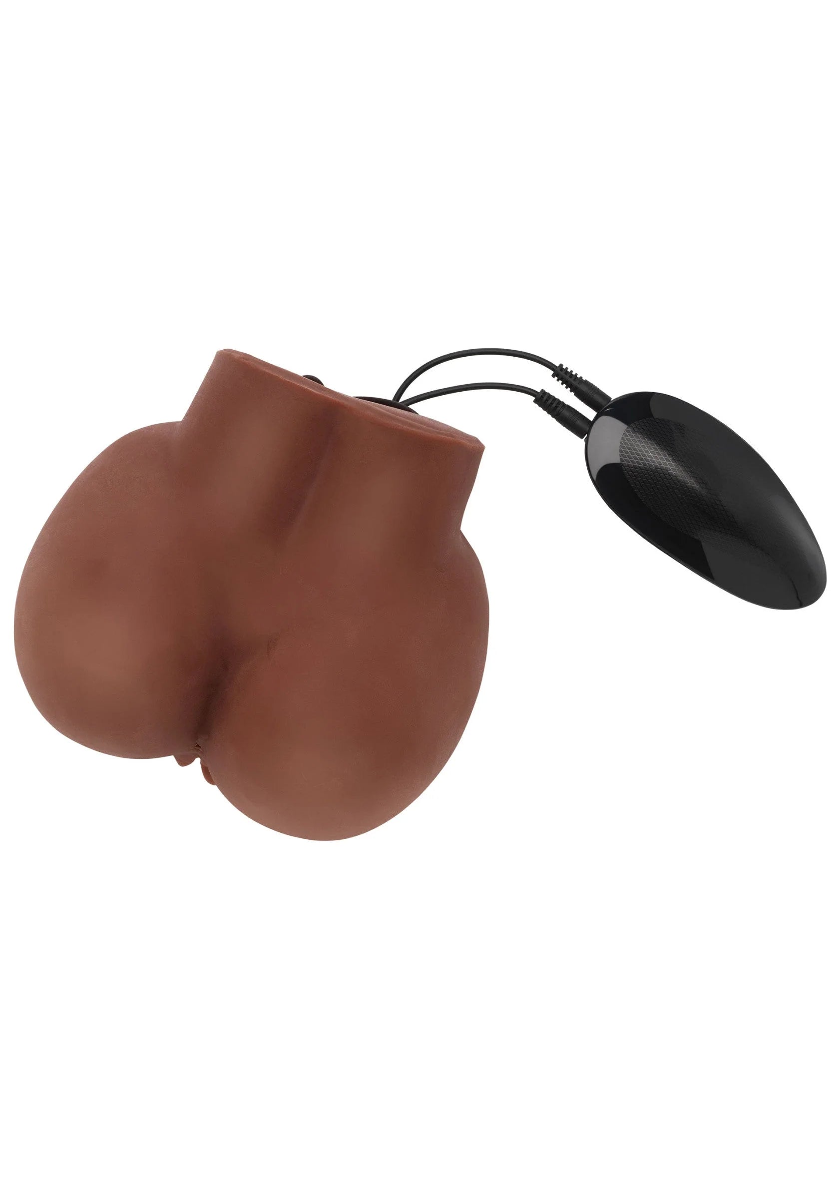 Vibrerende Hot Honey Rider masturbator in bruin met aangesloten vibrator