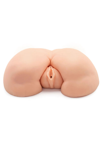 Roze seksvibrator met twee afgeronde lussen en opening in het midden