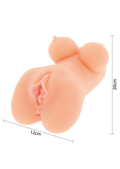 Zacht roze seksspeeltje, ca. 12 cm breed en 20 cm hoog
