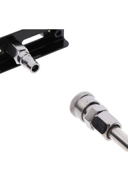 Metalen verlengstang-connector met schroefdraad en kunststof rand, voor aansluiting