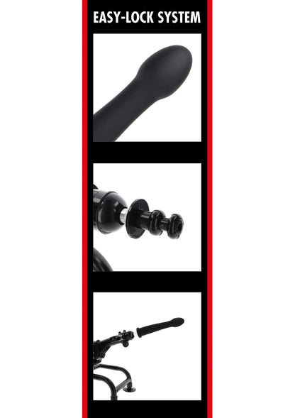 Verpakking met Easy-Lock systeem voor zwarte dildo en vergrendelonderdelen