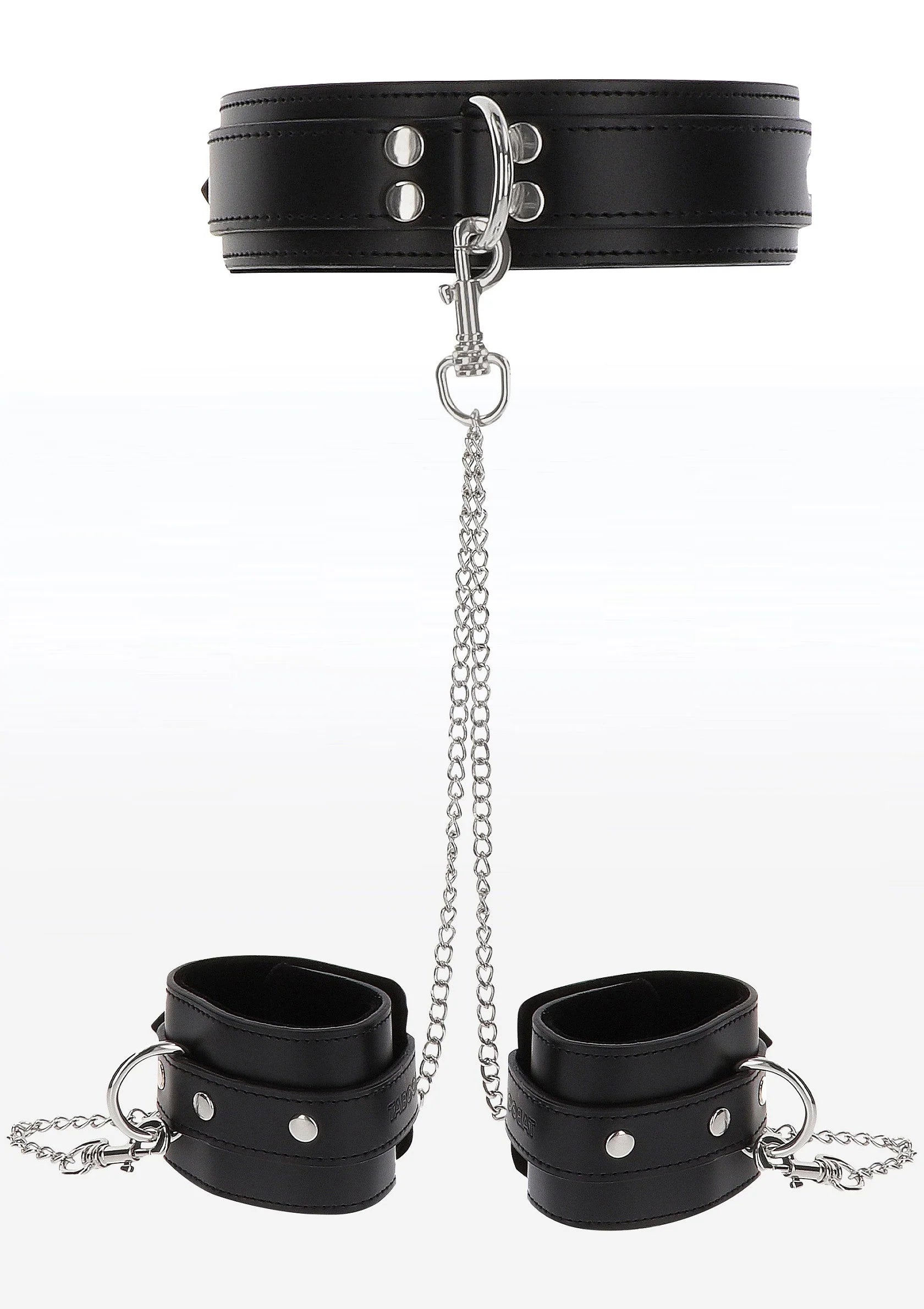 Bestel: Heavy Collar and Wrist Cuffs - bij Happytoys: de erotische sex webshop | liever Happy dan Easy ⭐⭐⭐⭐⭐