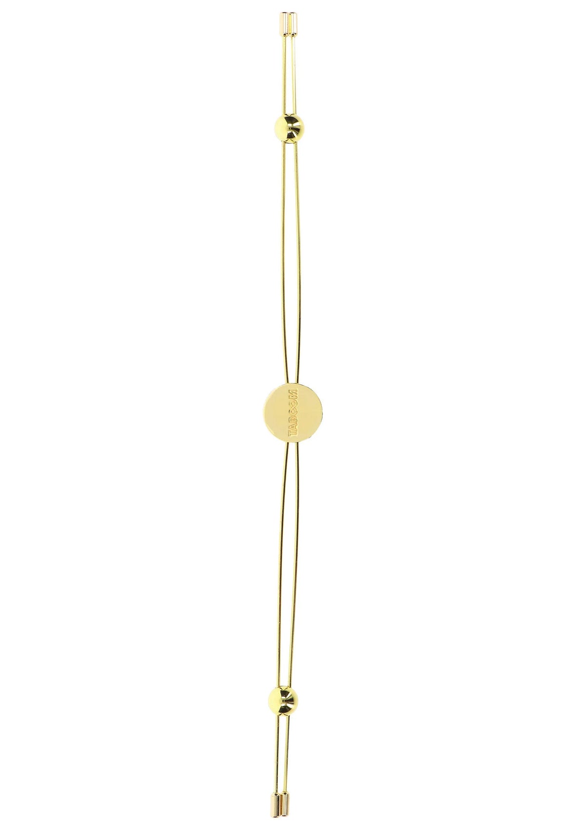 Nipple-spokes verticale staaf met ronde schijven en kleine bolletjes, goudkleurig