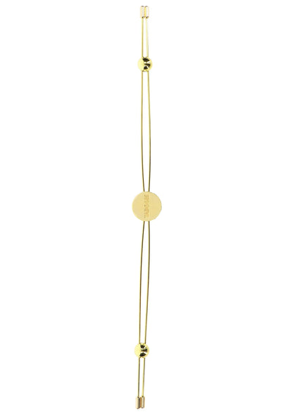 Nipple-spokes verticale staaf met ronde schijven en kleine bolletjes, goudkleurig