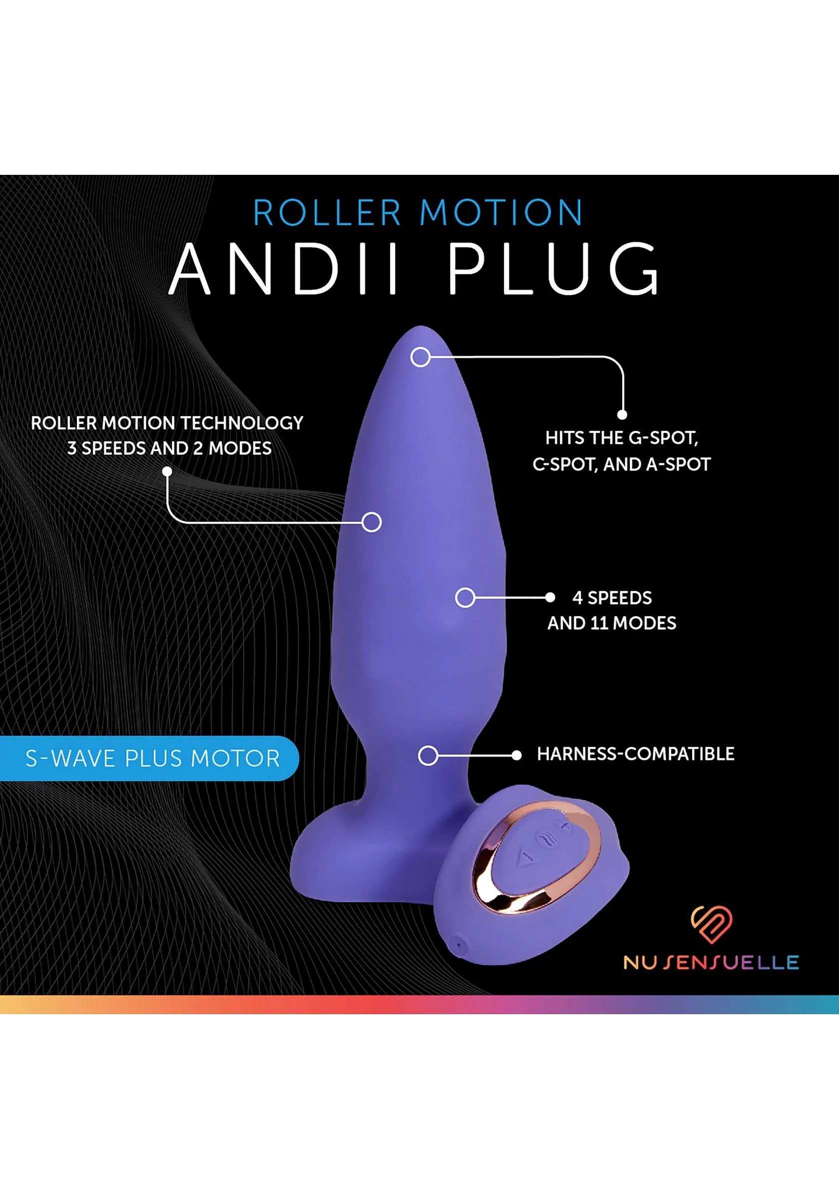 Beste vandaag nog: Andii Roller Motion Plug by Nu Sensuelle - bij Happytoys Sexshop: online sex shop for Feeling Happy & Easy 😊