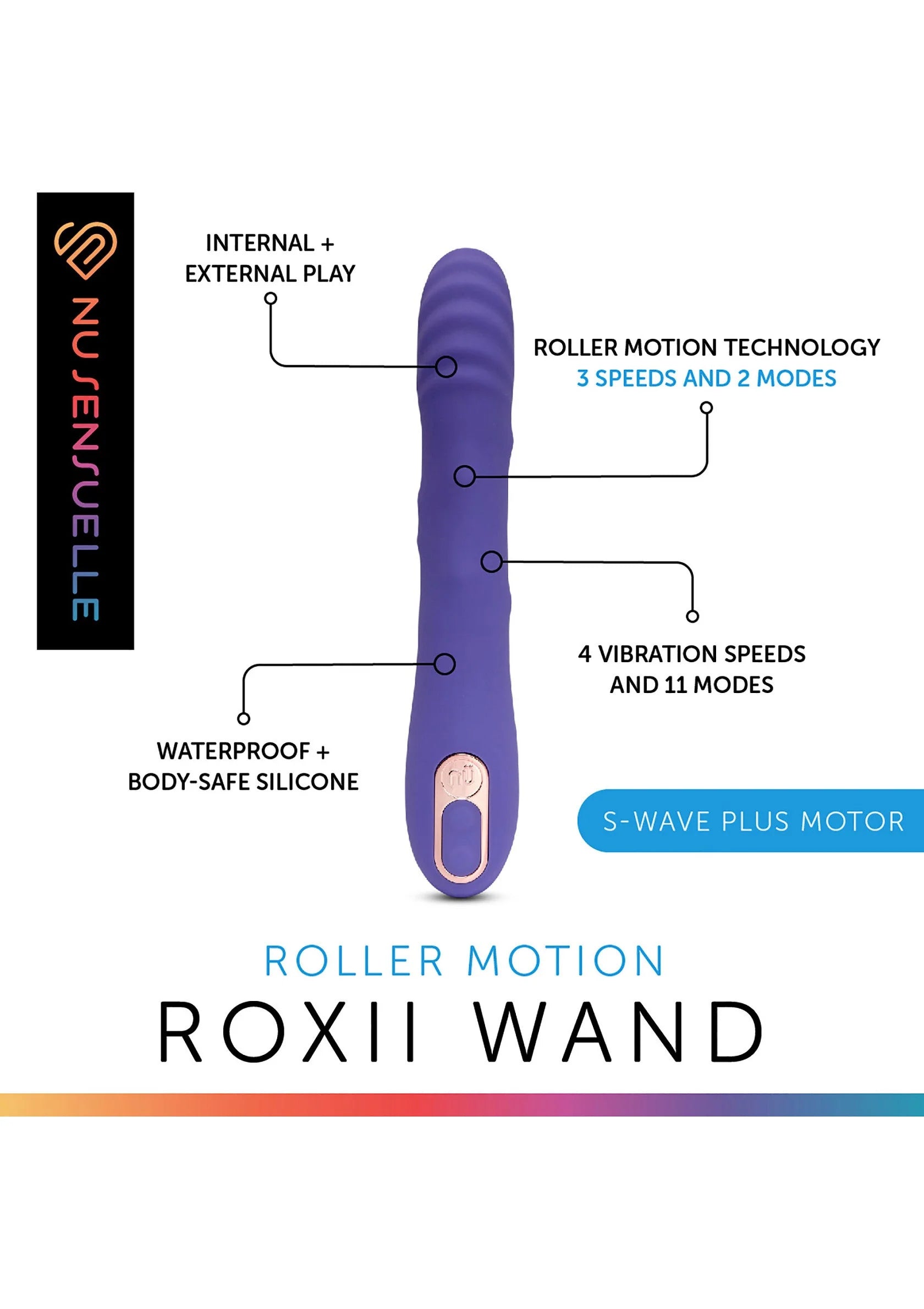 Beste vandaag nog: Roxii Roller Motion Wand by Nu Sensuelle - bij Happytoys Sexshop: online sex shop for Feeling Happy & Easy 😊