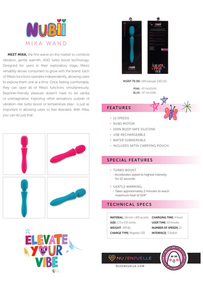 Beste vandaag nog: Nubii Mika Wand by NuSensuelle - bij Happytoys Sexshop: online sex shop for Feeling Happy & Easy 😊