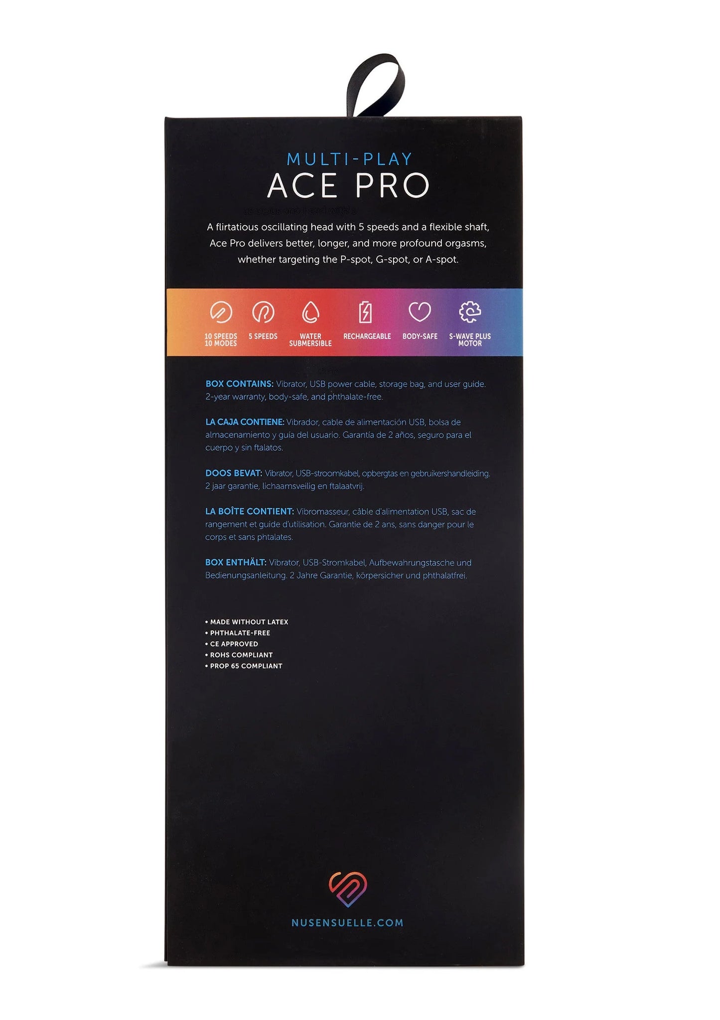 Beste vandaag nog: Ace Pro Prostate + G - Spot Vibrator by NuSensuelle - bij Happytoys Sexshop: online sex shop for Feeling Happy & Easy 😊