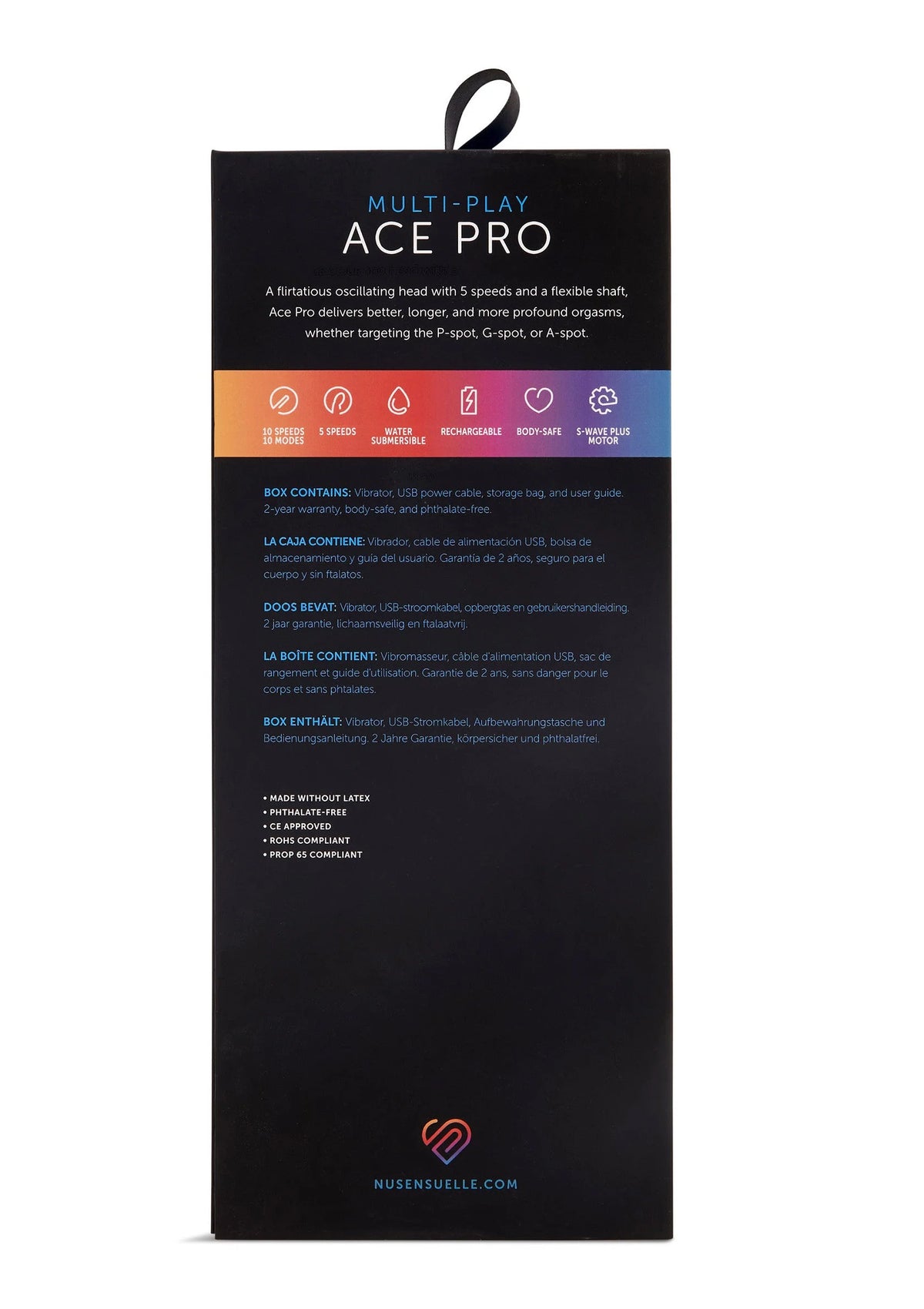 Beste vandaag nog: Ace Pro Prostate + G - Spot Vibrator by NuSensuelle - bij Happytoys Sexshop: online sex shop for Feeling Happy & Easy 😊