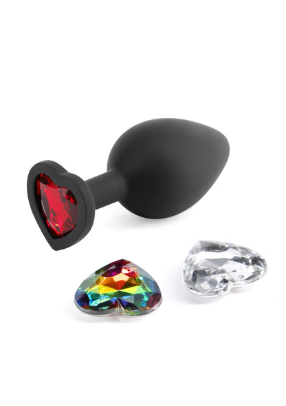 Bestel: Glams Xchange Heart Medium by NS Novelties - bij Happytoys: de erotische sex webshop | liever Happy dan Easy ⭐⭐⭐⭐⭐ - Default Title - 18251 - BLACK