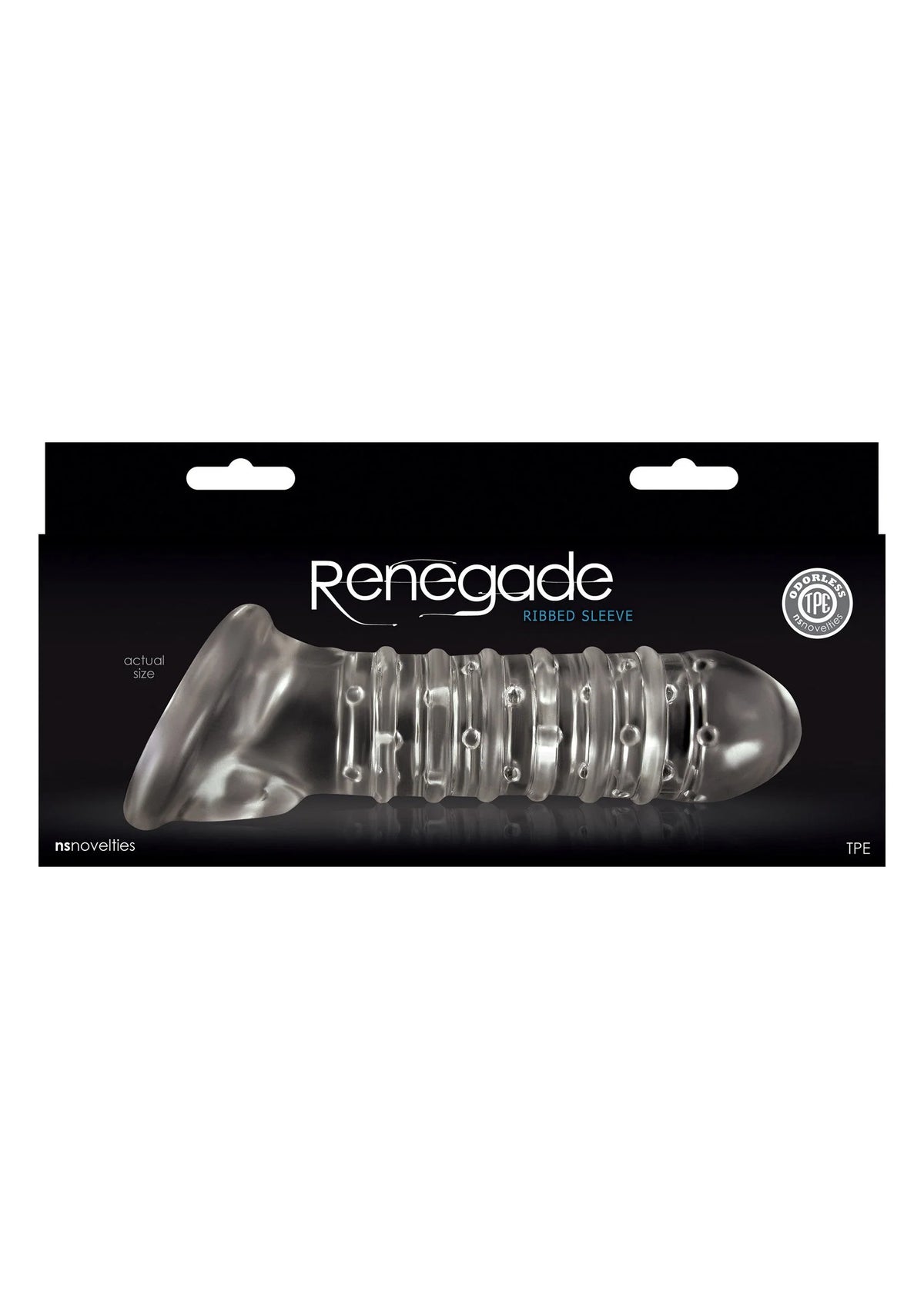 Verpakking met Renegade geribbelde sleeve, transparant TPE-materiaal