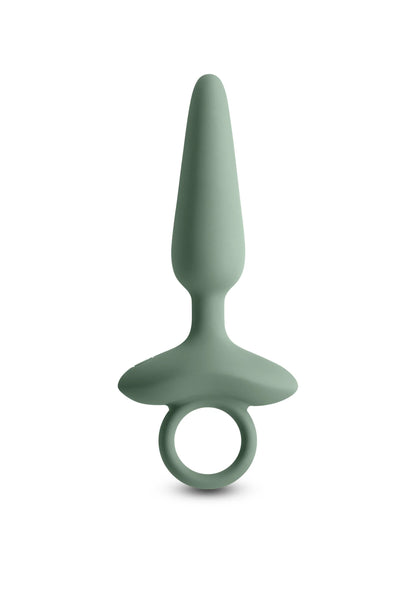 Renegade Maverick Green siliconen anale plug met brede voet en ronde ring