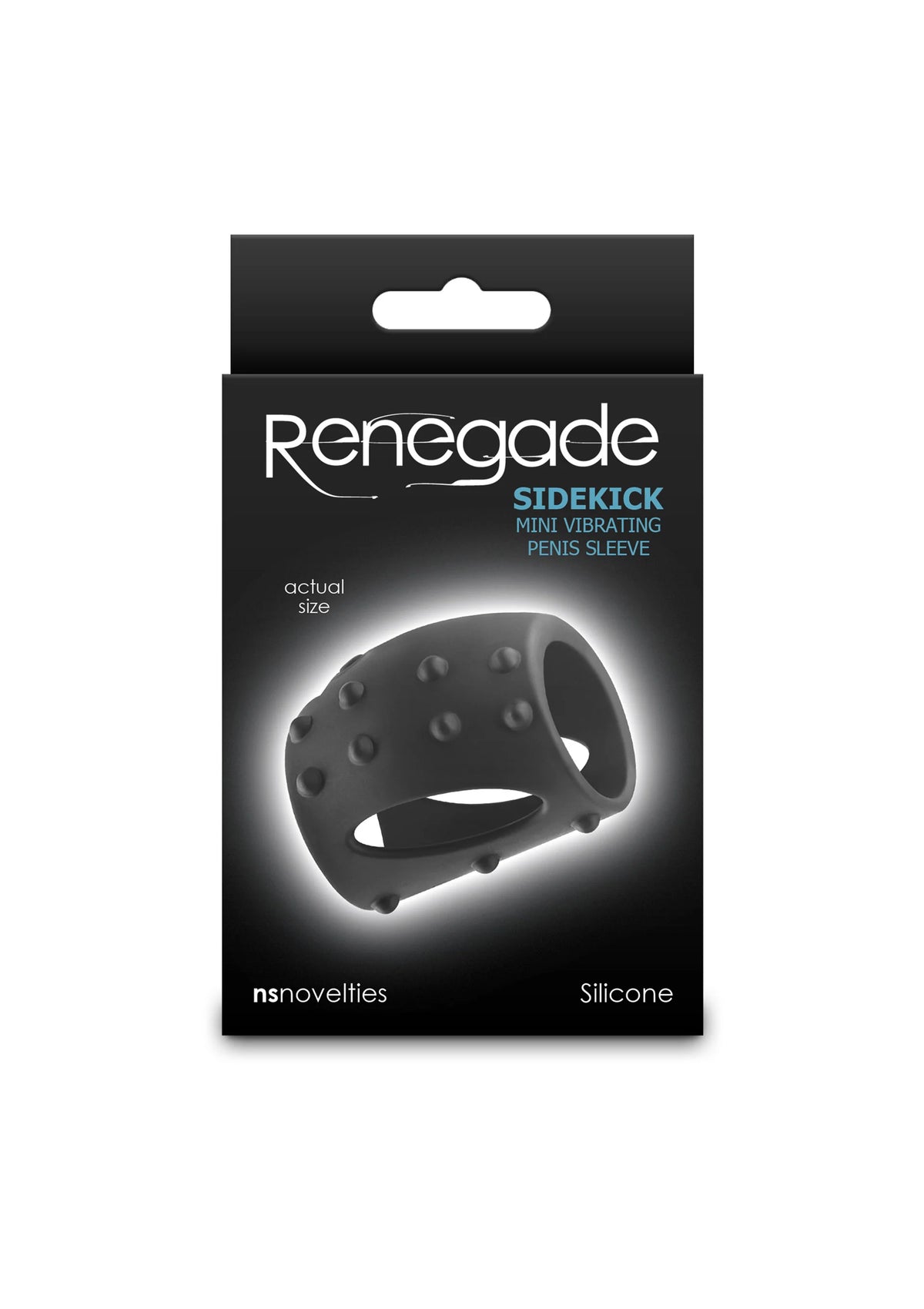 Renegade Sidekick siliconen penishoes verpakking, zwart