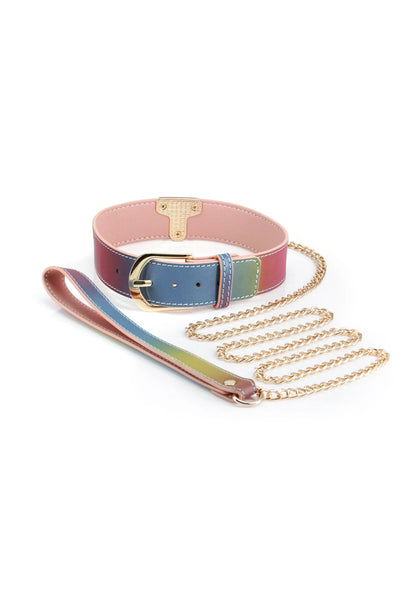 Bestel: Spectra Bondage Collar & Leash by NS Novelties - bij Happytoys: de erotische sex webshop | liever Happy dan Easy ⭐⭐⭐⭐⭐ - Default Title - 19121 - RAINBOW