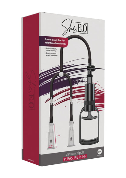 Beste vandaag nog: Vacuum Nipple Pleasure Pump S/M by She.E.O. - bij Happytoys Sexshop: online sex shop for Feeling Happy & Easy 😊