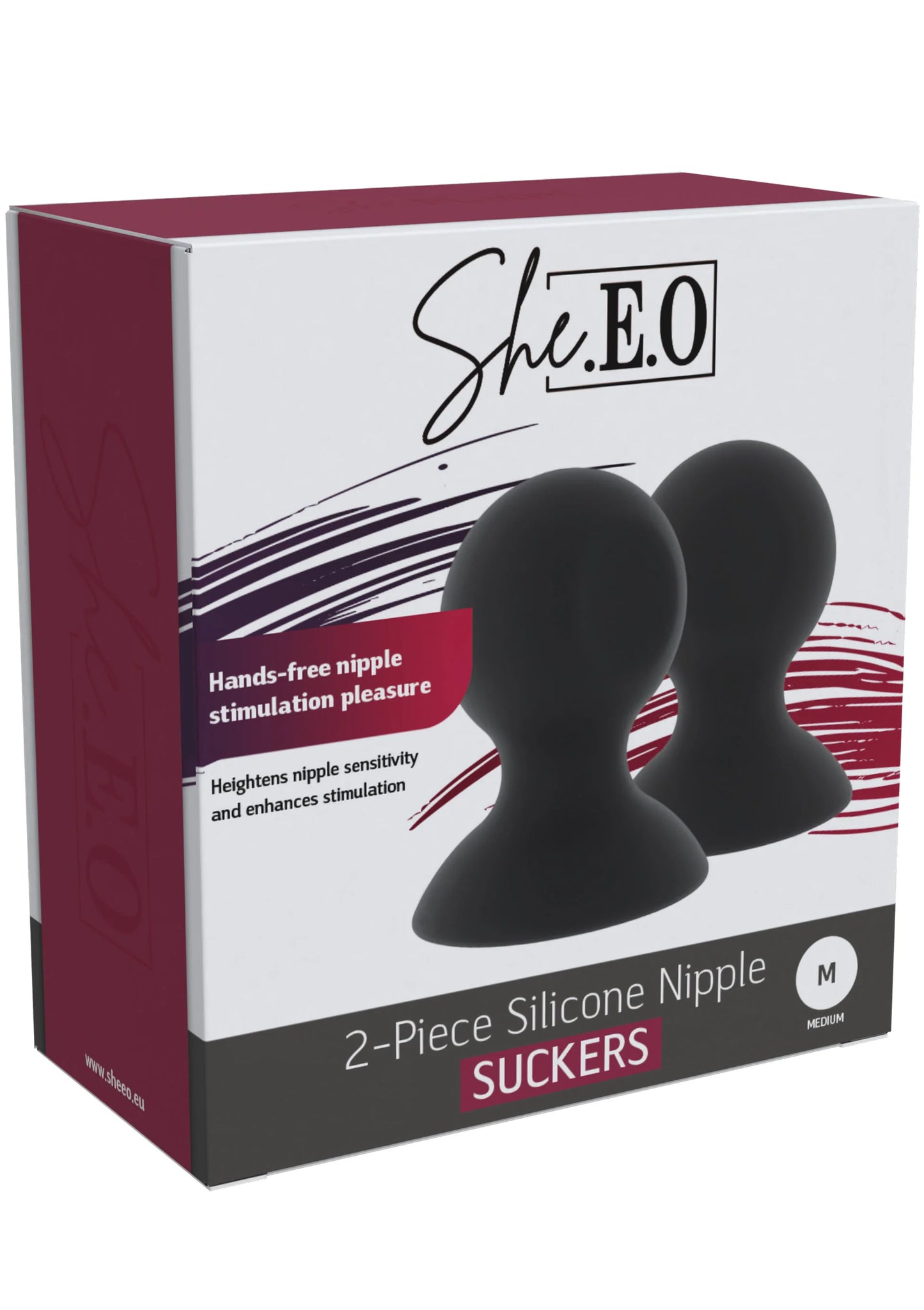 Beste vandaag nog: Silicone Nipple Suckers M by She.E.O. - bij Happytoys Sexshop: online sex shop for Feeling Happy & Easy 😊 - Default Title - 20258 - BLACK
