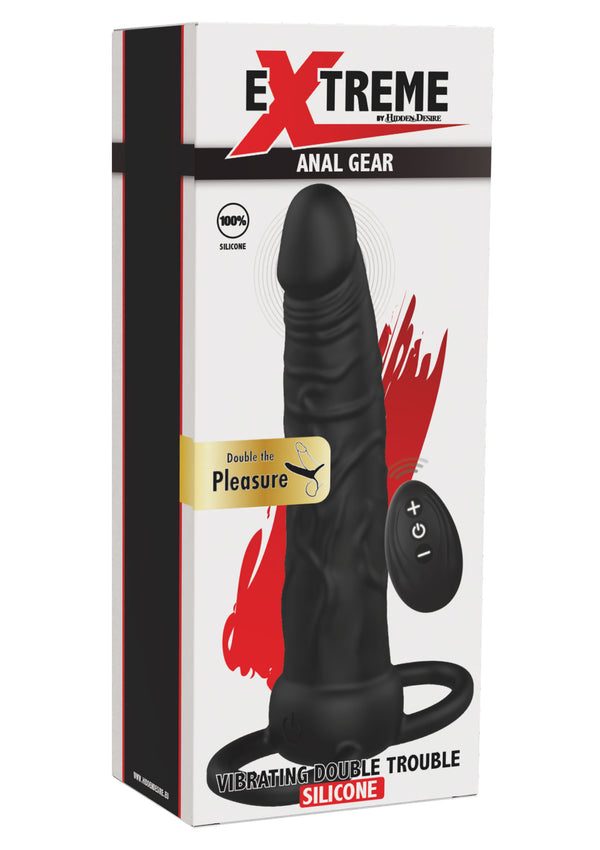 Beste vandaag nog: Vibrating Double Trouble Anal Penetrator by Hidden Desire Extreme - bij Happytoys Sexshop: online sex shop for Feeling Happy & Easy 😊