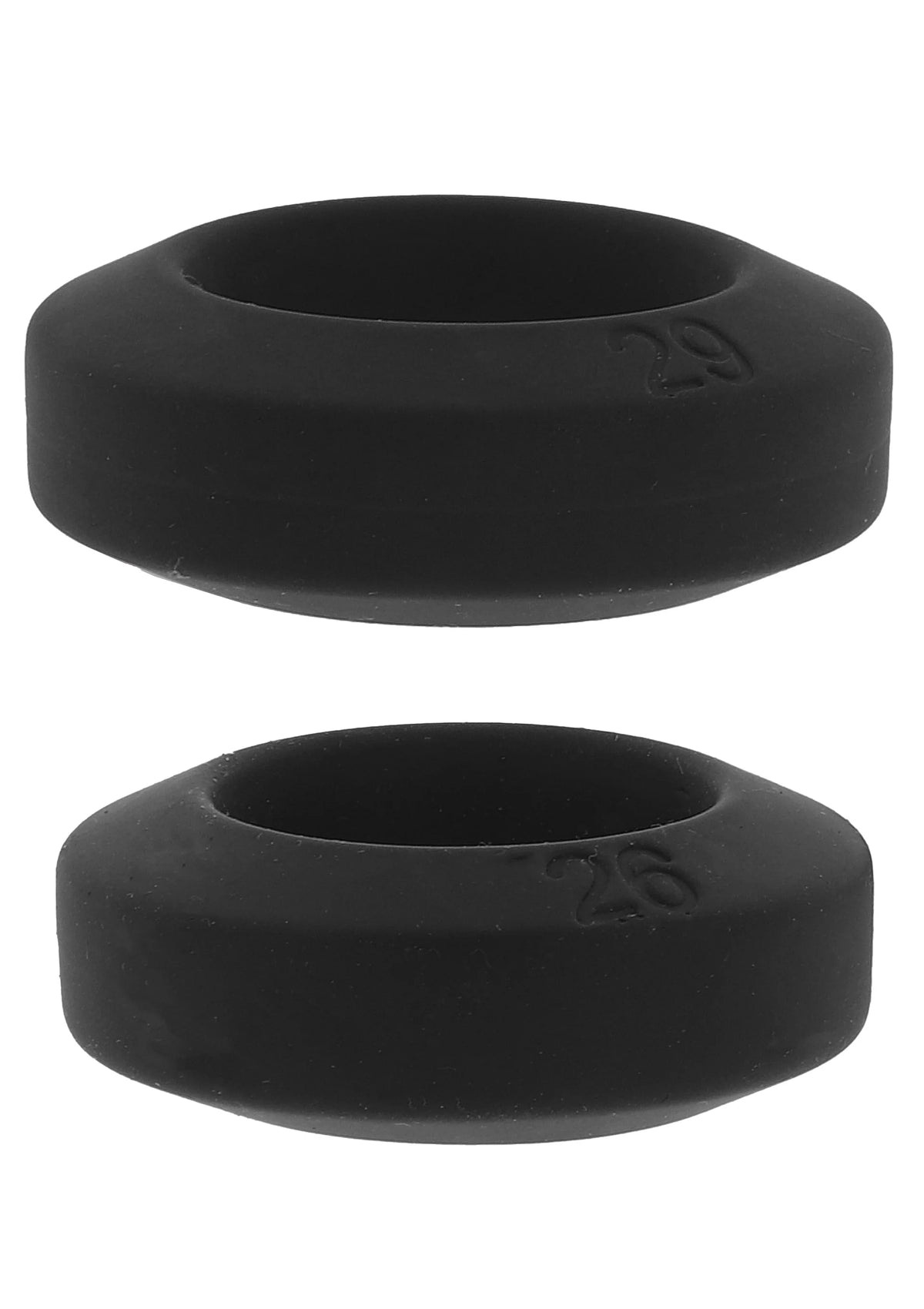 Beste vandaag nog: Double Stackers C - Rings 2 Pcs Set by Hiden Desire - bij Happytoys Sexshop: online sex shop for Feeling Happy & Easy 😊 - M - 20506 - BLACK - M
