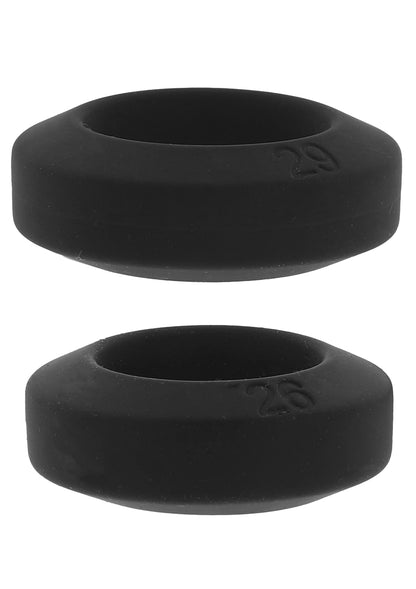Beste vandaag nog: Double Stackers C - Rings 2 Pcs Set by Hiden Desire - bij Happytoys Sexshop: online sex shop for Feeling Happy & Easy 😊 - M - 20506 - BLACK - M