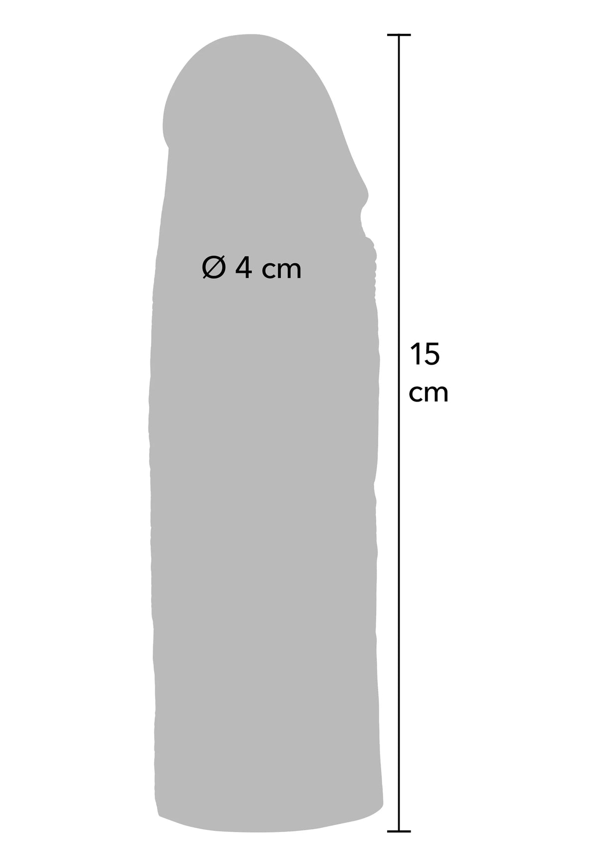 Siliconen penismouw op maat 15 cm hoog, Ø4 cm