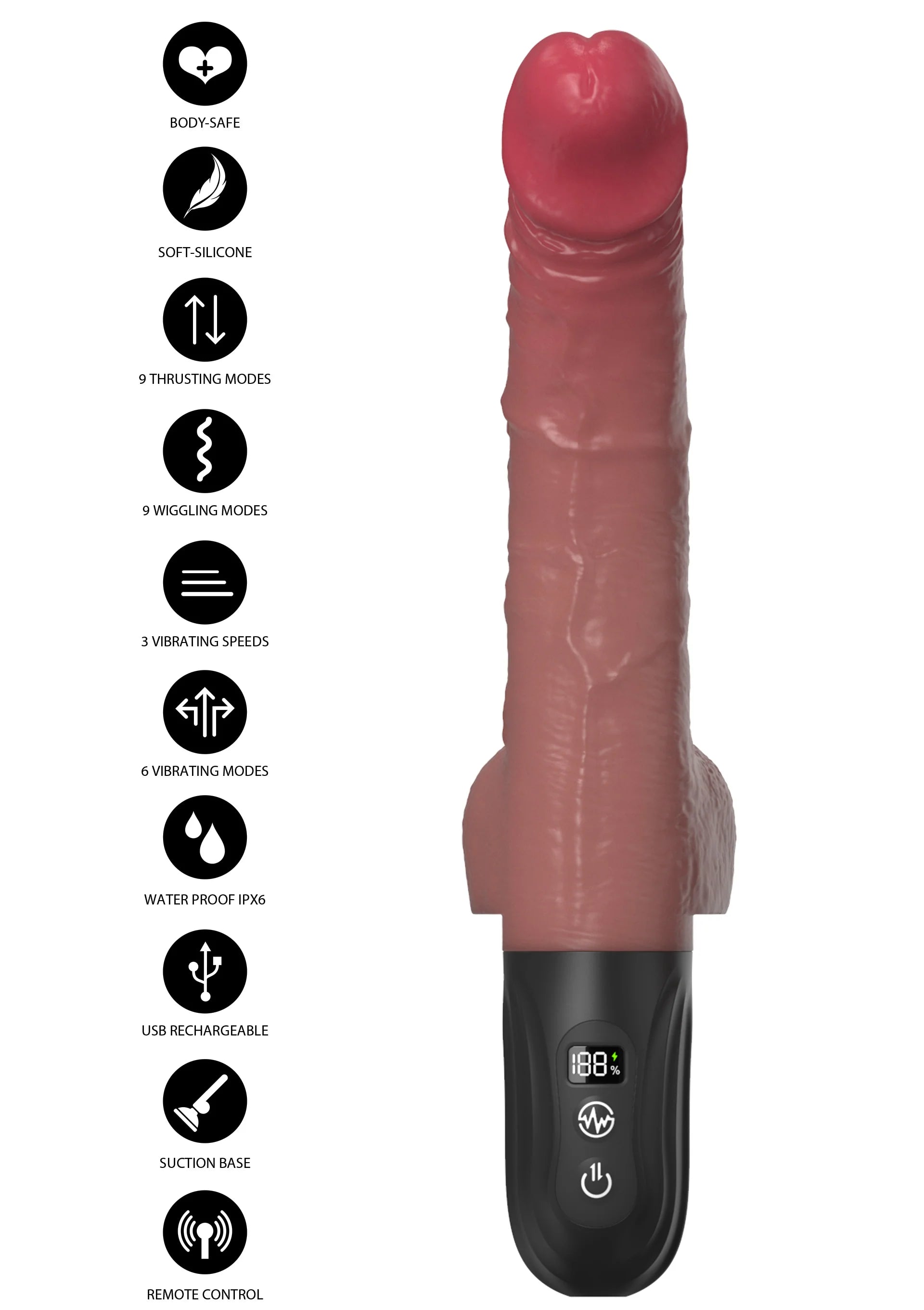 Beste vandaag nog: Realistic Thrusting and Wiggling Vibrator by Hidden Desire - bij Happytoys Sexshop: Toys for Feeling Happy & Easy 😊