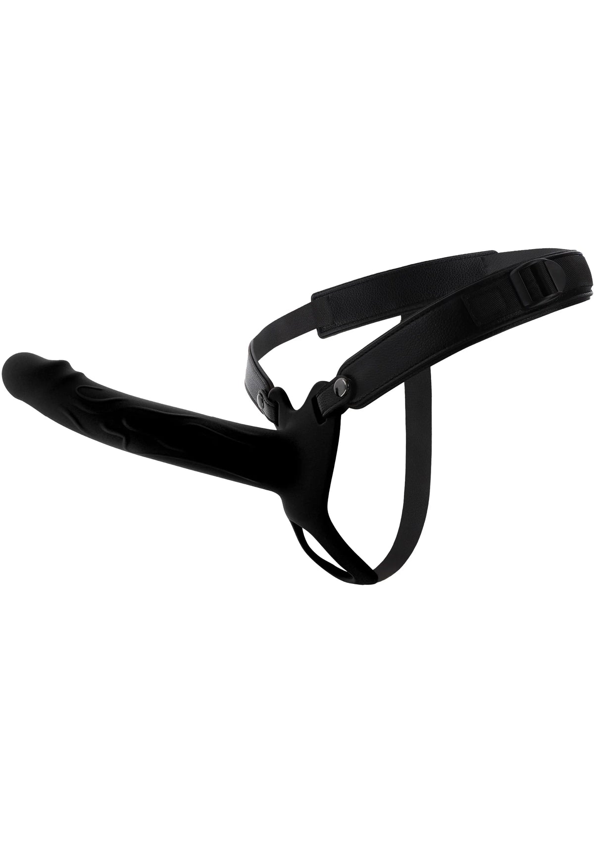 Hidden Desire strap-on harnas met zwart hol seksspeeltje en verstelbare band, 20 cm
