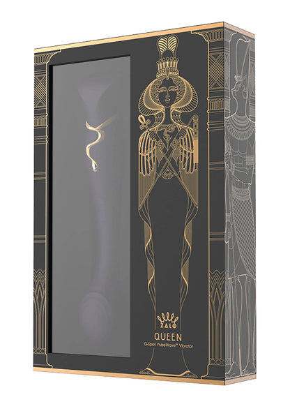 Doos met Zalo Queen G-spot puls-wav vibrator, groen