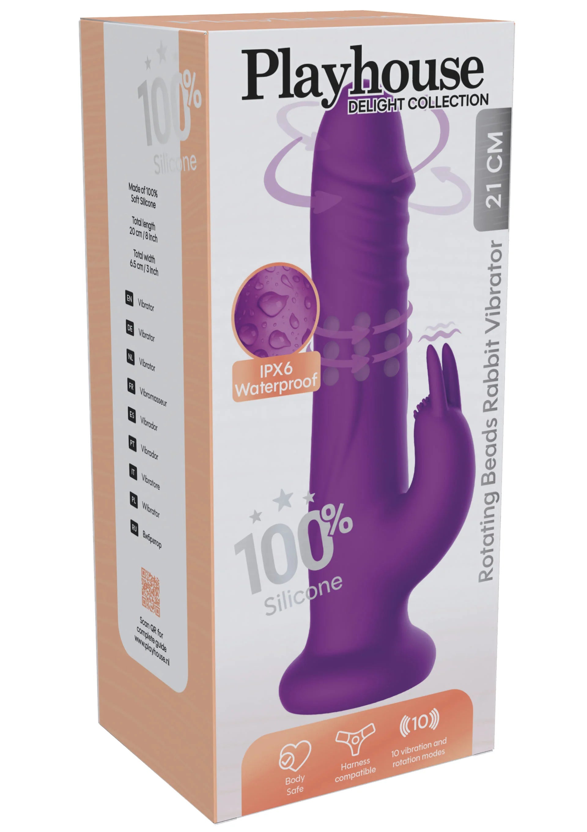 Beste vandaag nog: Rotating Beads Rabbit Vibrator by Playhouse Delight - bij Happytoys Sexshop: online sex shop for Feeling Happy & Easy 😊