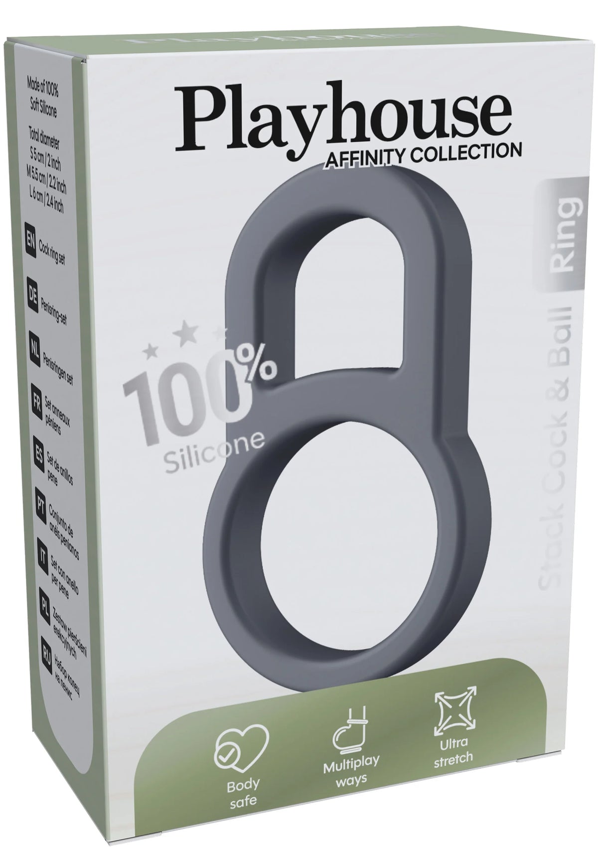 Beste vandaag nog: Stack Cock & Ball Ring by Playhouse - bij Happytoys Sexshop: online sex shop for Feeling Happy & Easy 😊 - Default Title - 25606 - GREY
