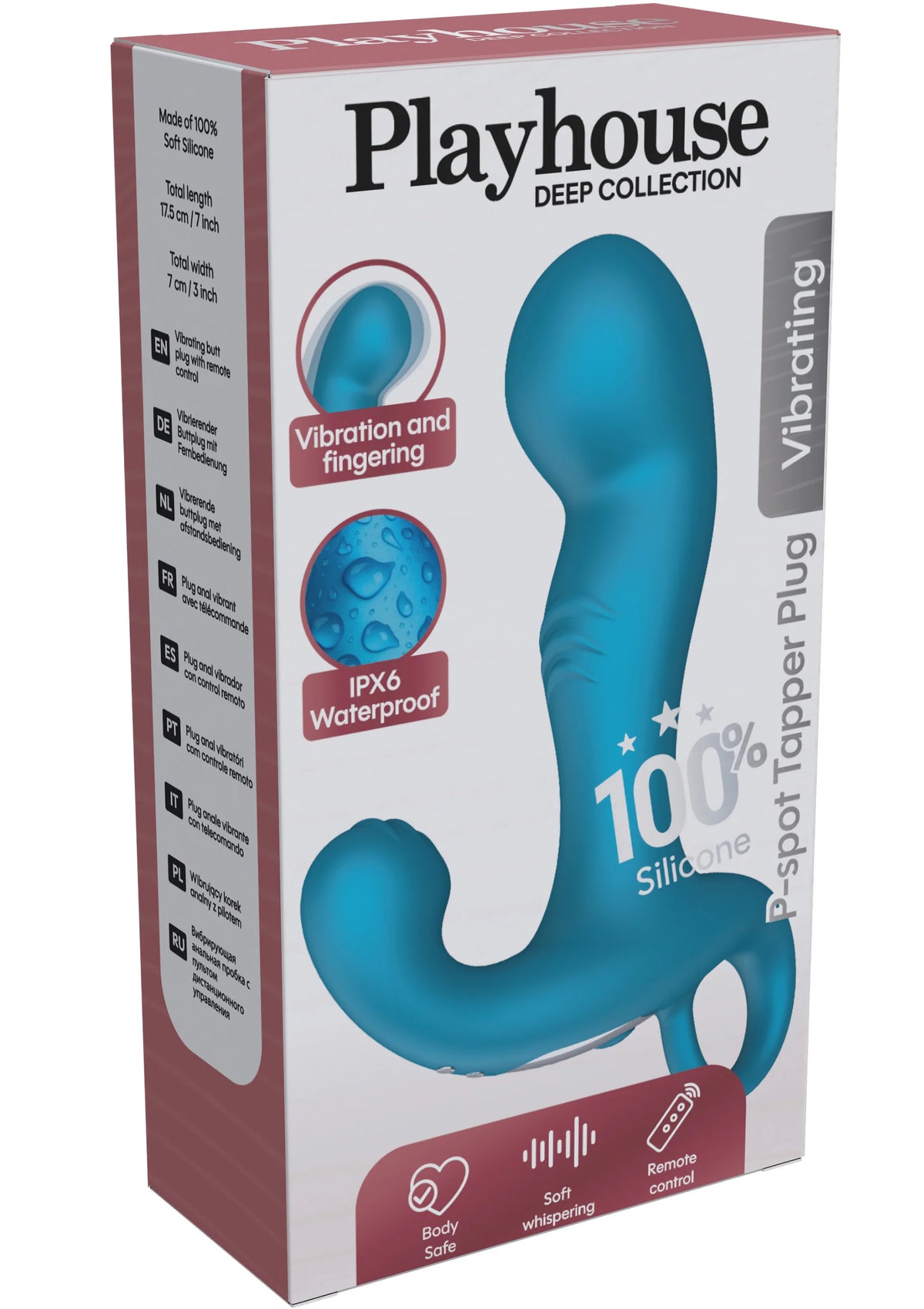 Beste vandaag nog: P - spot Tapper Plug Vibrating + Remote by Playhouse - bij Happytoys Sexshop: online sex shop for Feeling Happy & Easy 😊 - Default Title - 25636 - BLUE
