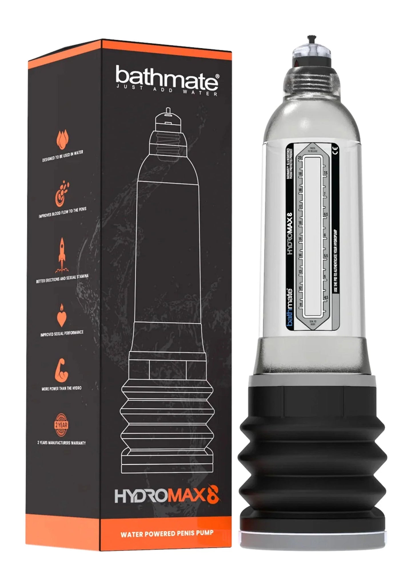 Beste vandaag nog: HydroMax 8 clear by Bathmate - bij Happytoys Sexshop: Toys for Feeling Happy & Easy 😊