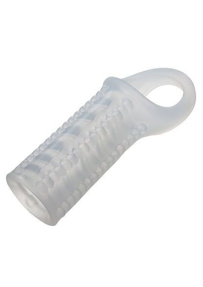 Reversibele siliconen mouw met ringopening en voelbare ribbelstructuur