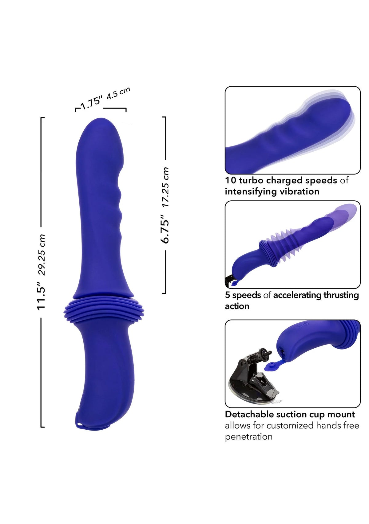 Beste vandaag nog: Sex Machine Ridged Thruster Purple by CalExotics - bij Happytoys Sexshop: Toys for Feeling Happy & Easy 😊