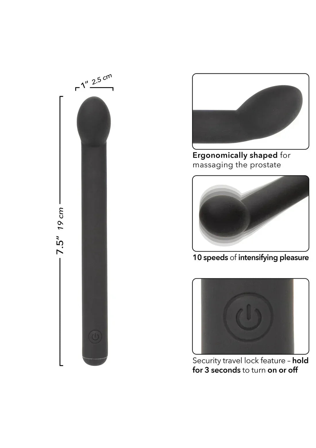 Bestel: Rechargeable Prostate Massager by CalExotics - bij Happytoys: de erotische sex webshop | liever Happy dan Easy ⭐⭐⭐⭐⭐