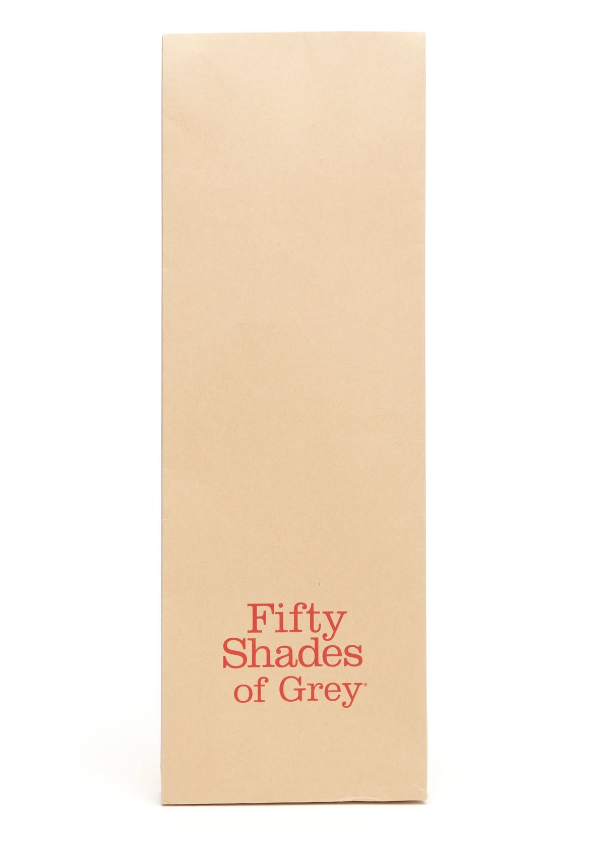 Beige cadeaudoos met “Fifty Shades of Grey” opdruk