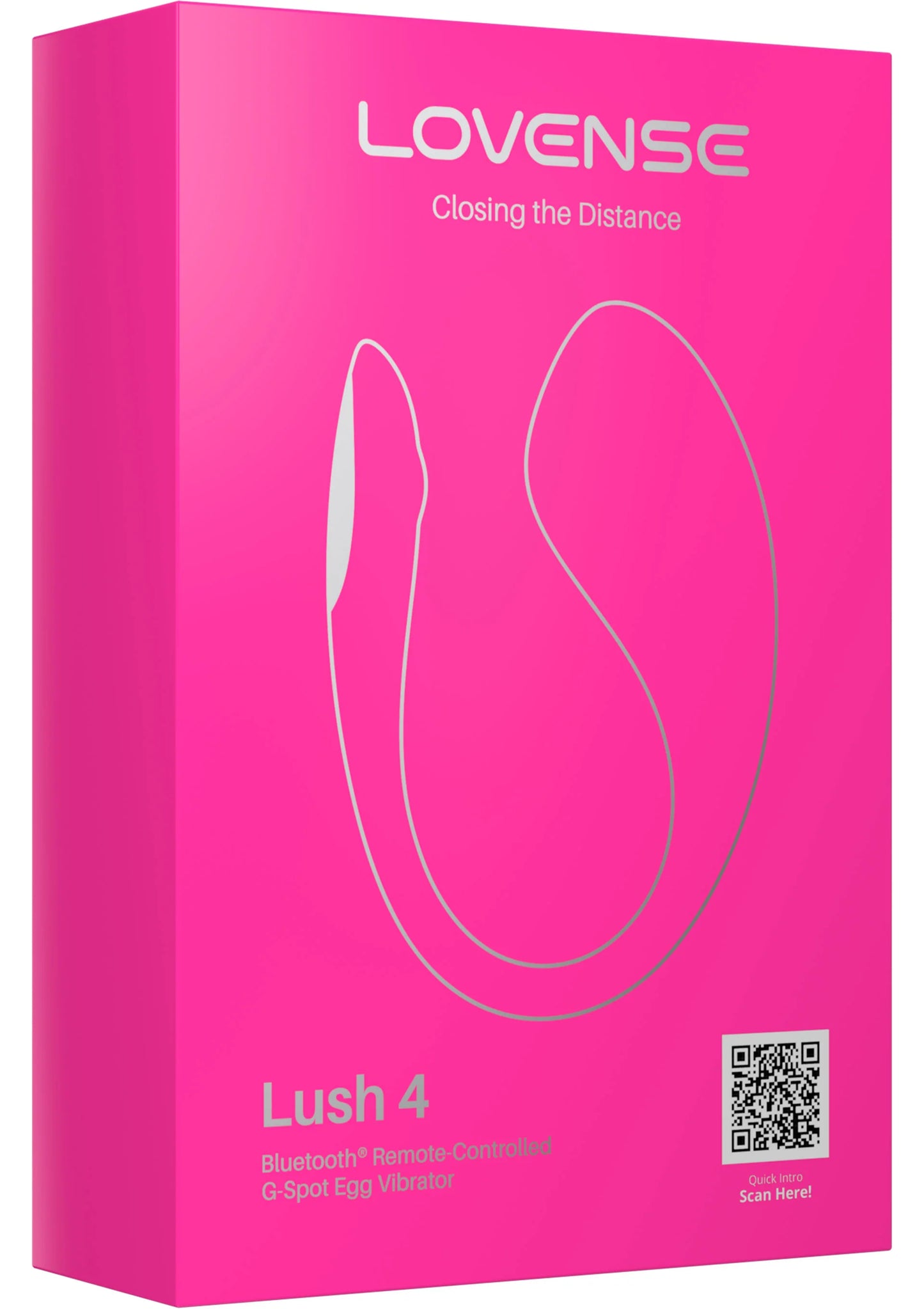 Lovense Lush 4 doos, roze, met ovaal-design en QR-code
