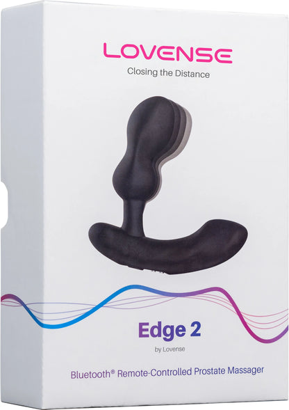 Lovesense Edge 2 prostaatsmassageapparaat in zwarte vorm op verpakking
