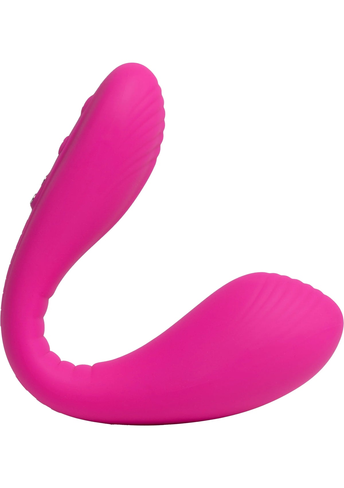 Roze gebogen koppelvibrator met twee trilelementen
