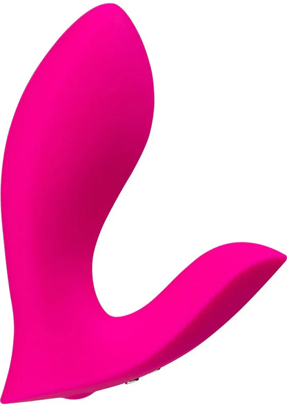 Roze gebogen vibrator (siliconen) met puntige uiteinden