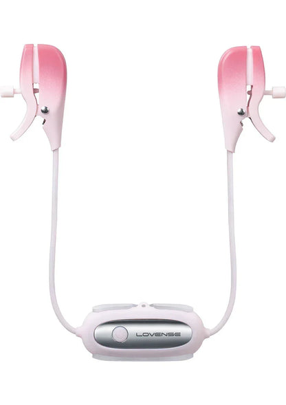 Roze nippelklemmen met bedienunit en twee kabels