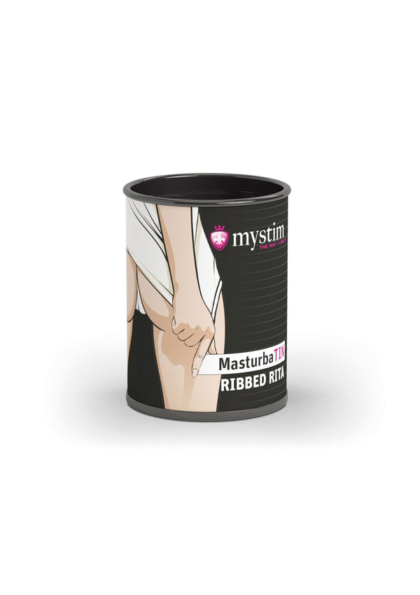 Beste vandaag nog: MasturbaTIN Ribbed Rita masturbator by MyStim - bij Happytoys - Default Title - 33562 - WHITE