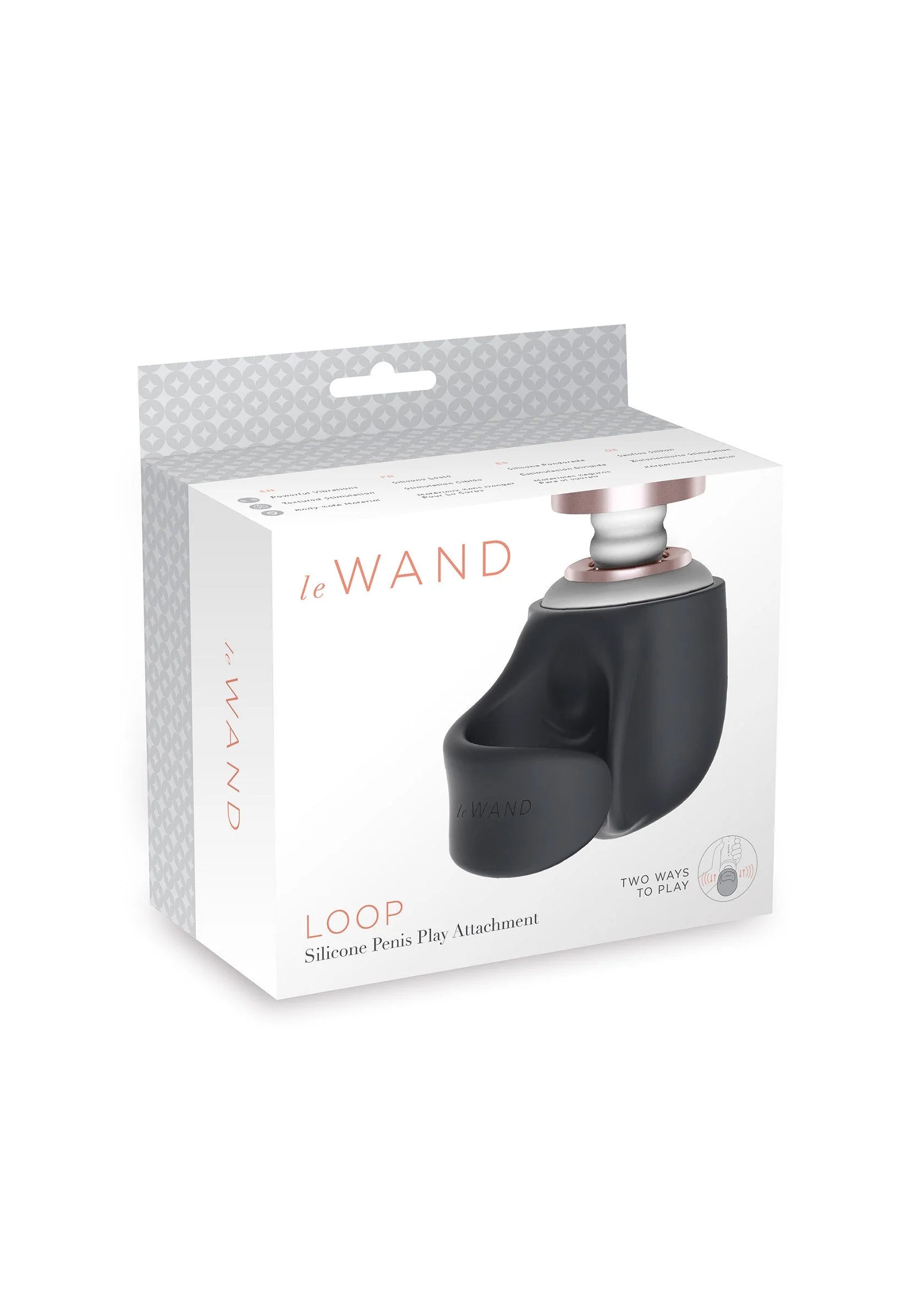 leWAND LOOP doos met zwarte en grijze siliconen bevestiging