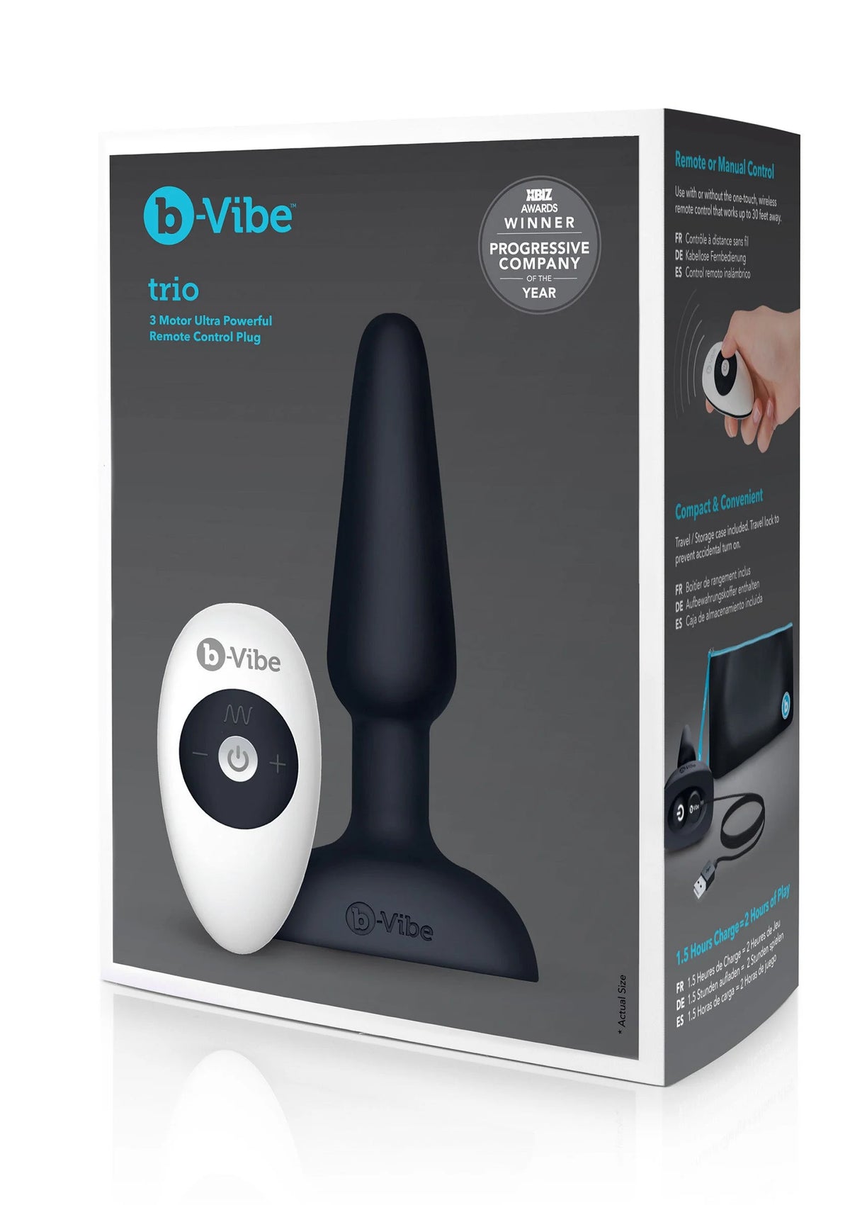 Doos met anale plug en afstandsbediening, kitweergave
