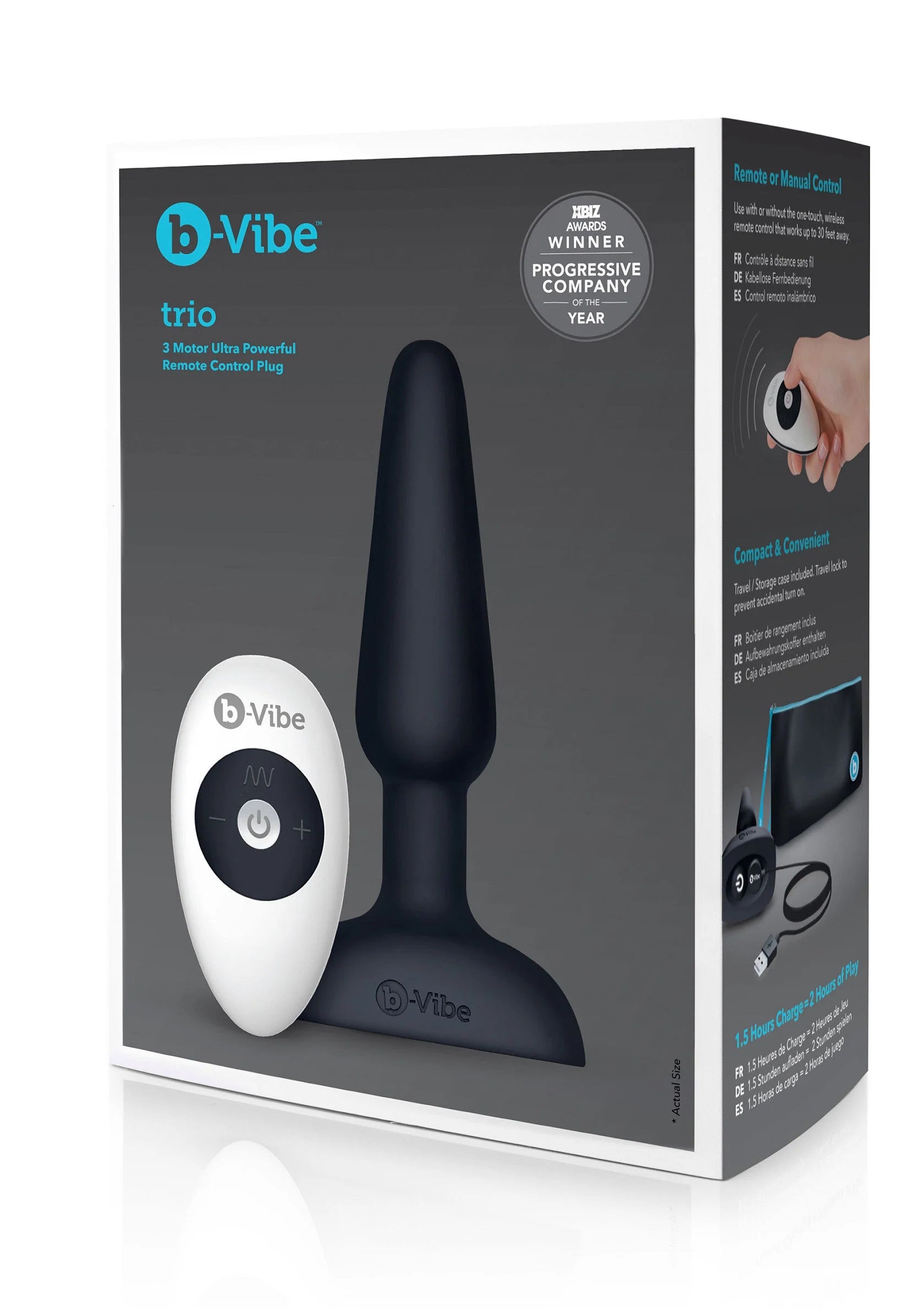 Doos met anale plug en afstandsbediening, kitweergave